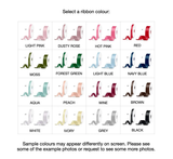 Personalized satin ribbon for stunning gifts & events. Use for weddings, holidays, business branding, and any special occasion. 7/8" wide.