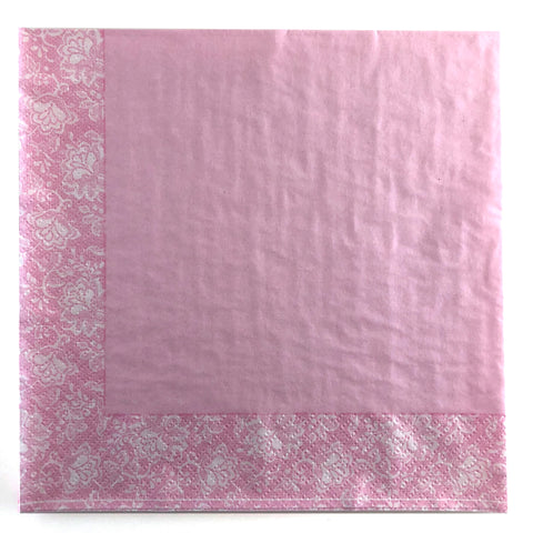 Bridal Lace, Pink, Lunch Napkins