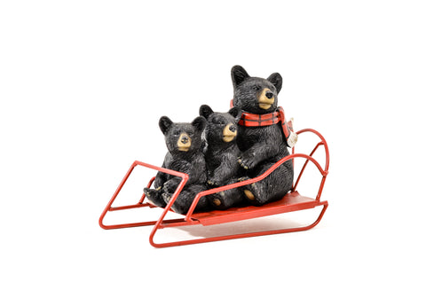 Sleigh riding holiday bears