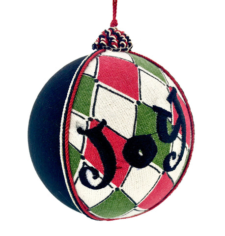 5" Embroidered Ball Ornament