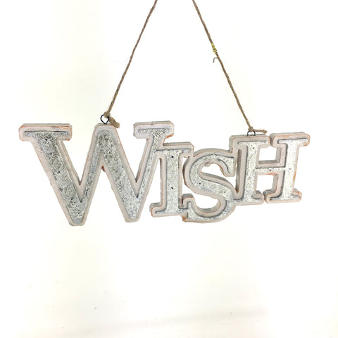 10" 'WISH' Sign Ornament