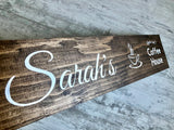 Personalized Wooden Sign - Coffee House Sign or Nameplate